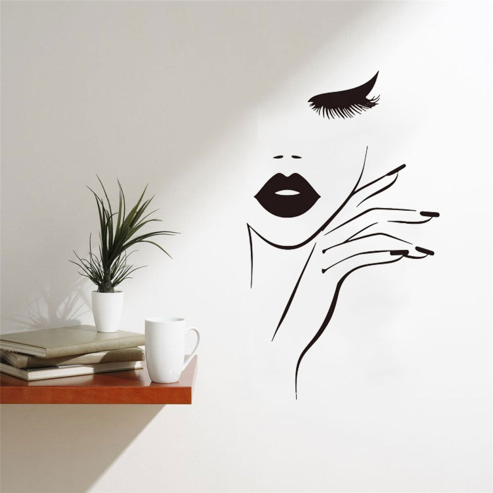 Fashion Nail Salon Window Wall Stickers