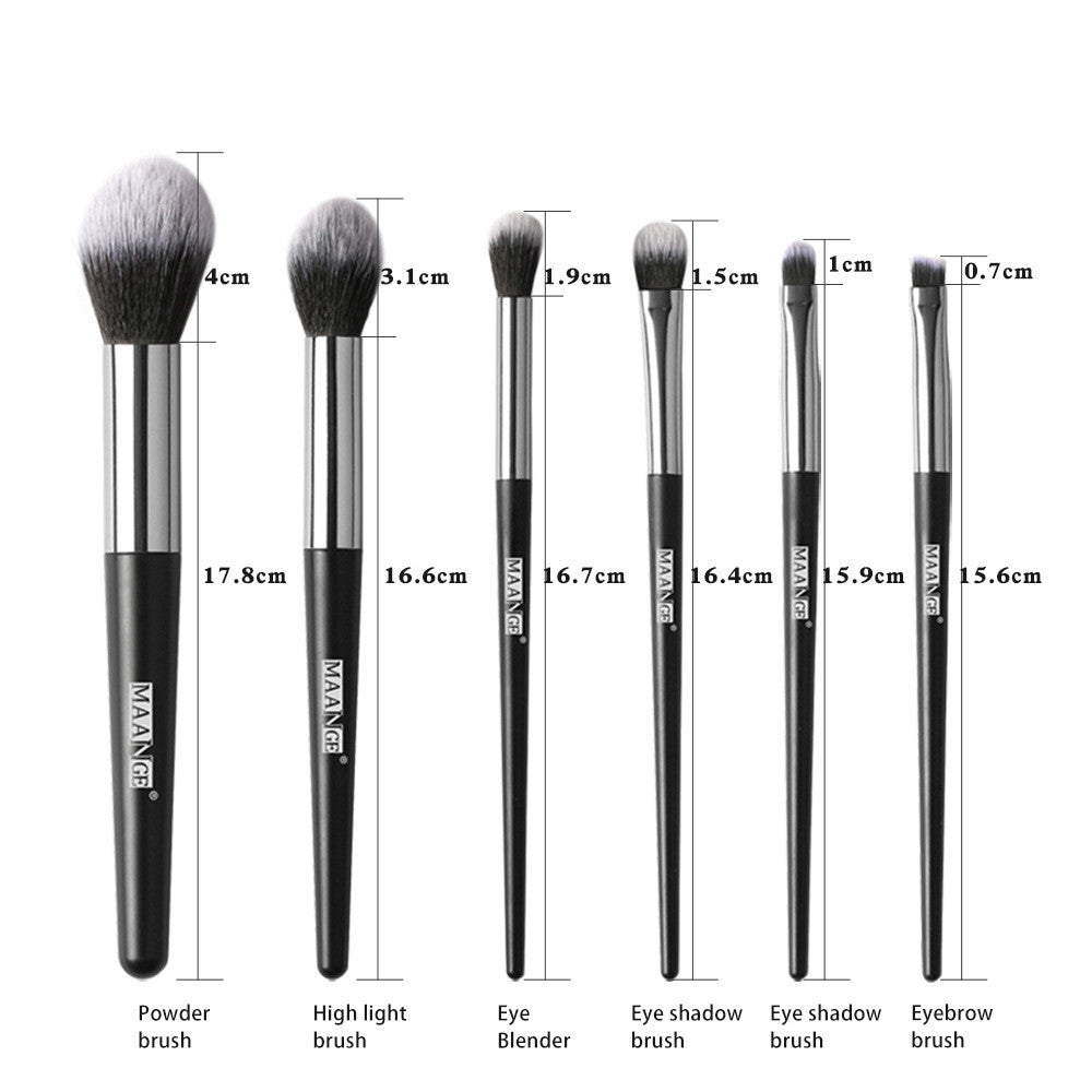 Maange Fashion 6 Makeup Tools Female Trimming Blush Eyeshadow Brushes