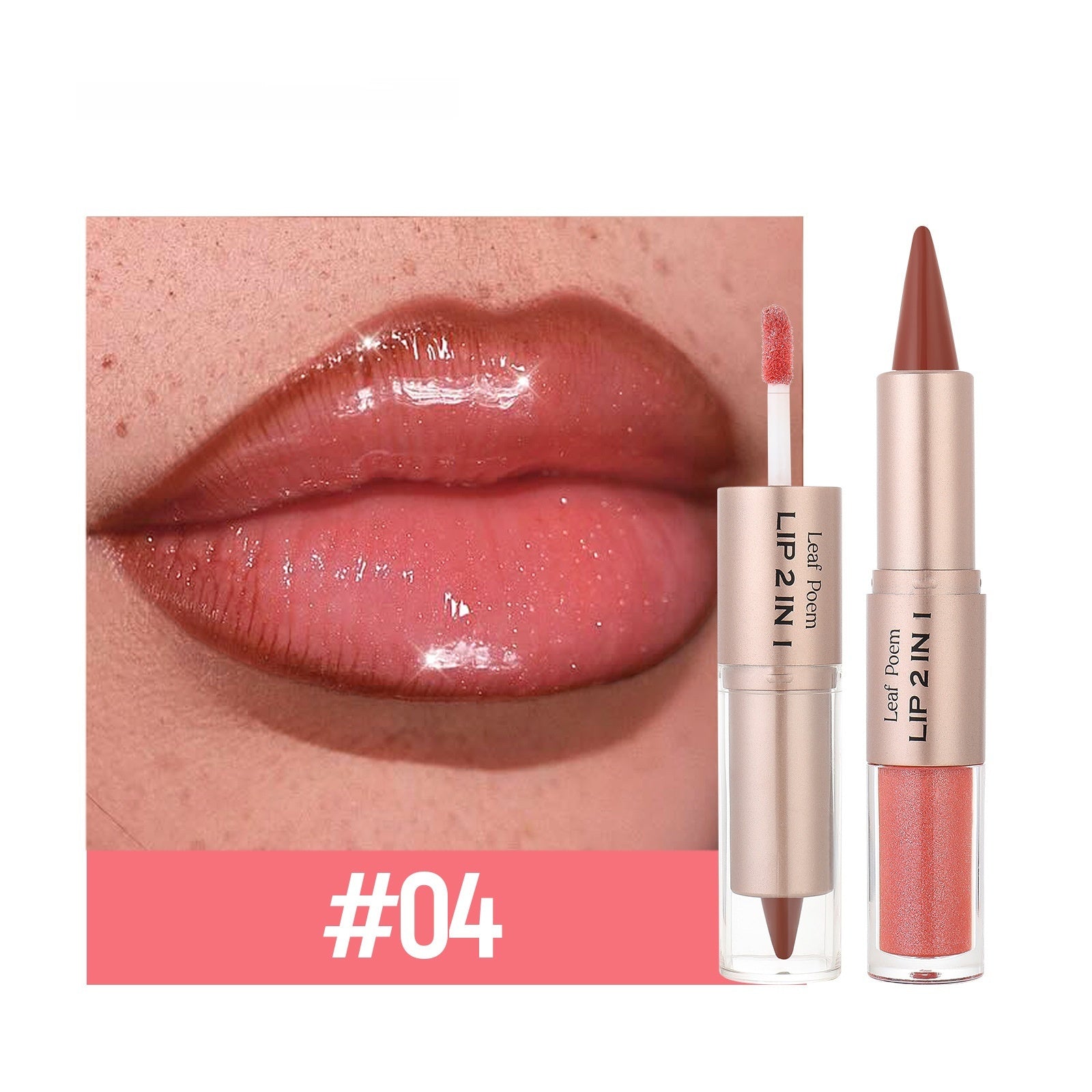 Dual-ended 2-in-1 Makeup Lip Glaze