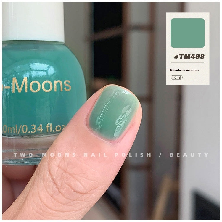 Two-Moons Pure Color Sequins Nail Polish Baking-free And Tear-free