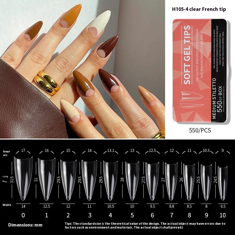 Porcelain White Box Nail Polish Ultra-thin And Scratch Free Matte soft gel tips
