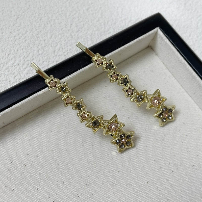 Rhinestone Barrettes Side Clip Bangs Broken Clip