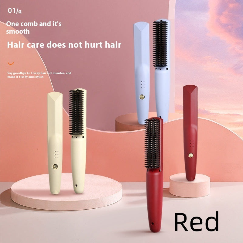 Household Portable Electric Heating Straight Hair Curls Dual-purpose Straight Comb