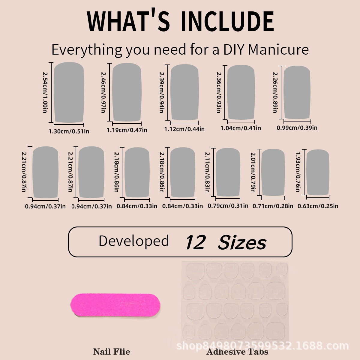 Popular Ready-made Rectangular French-style Wearable Nail Art