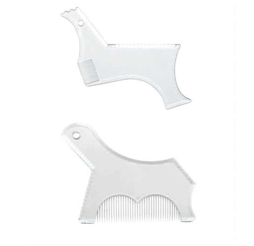 Beard And Mustache Styling Template Tool Comb