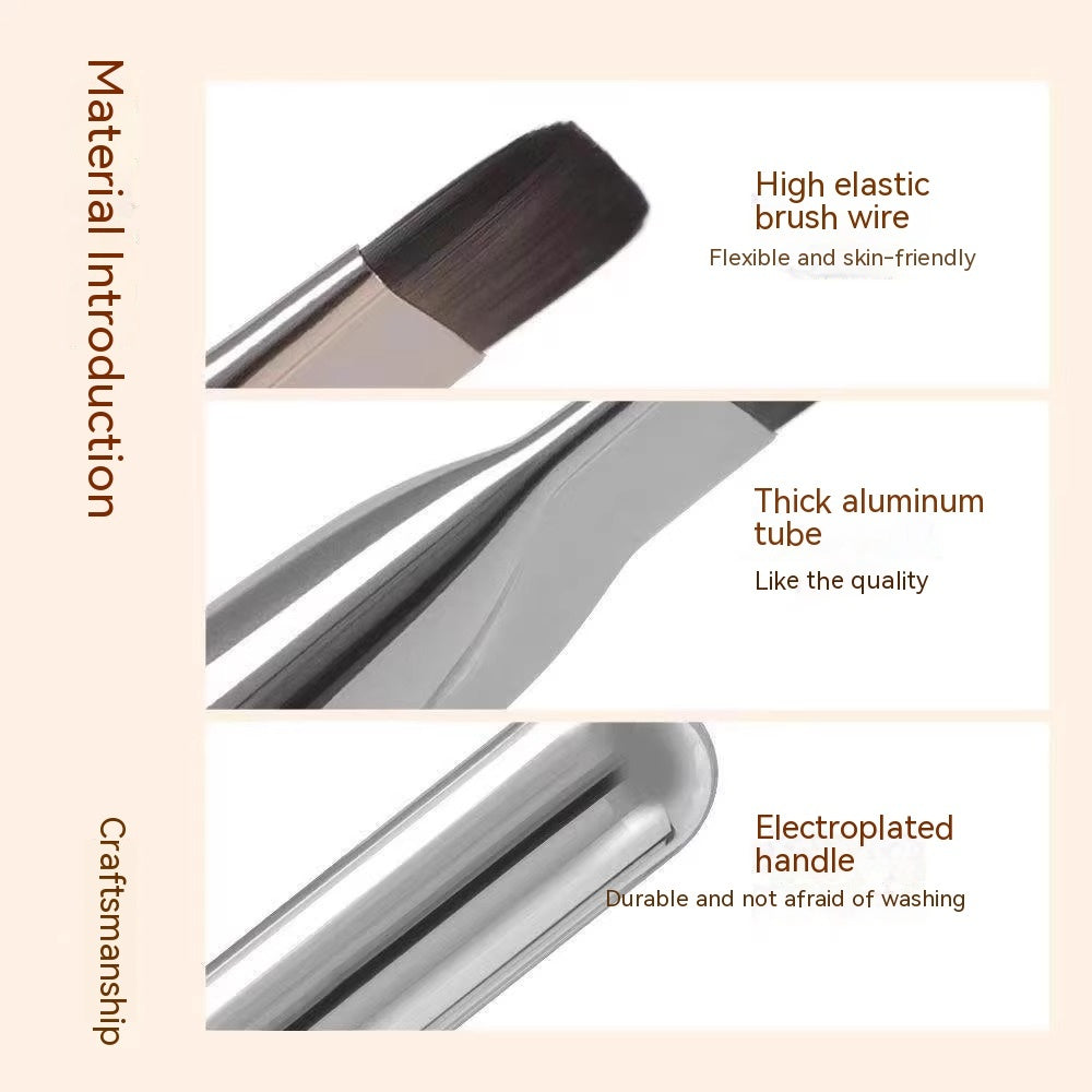 One-line Powder Foundation Brush Flat Head Flawless Bare Skin Base Makeup Brush Thin Seamless Concealer