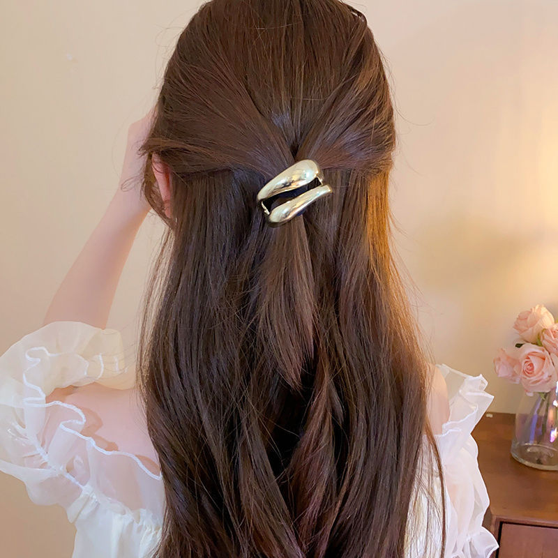 New Irregular Metal Hair Tie A Stylish Chic Hairband For Ponytails That Elevates Any Young Girls Look
