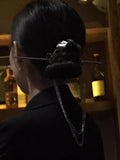 Bow Chain Glitter Hair Clip Headdress