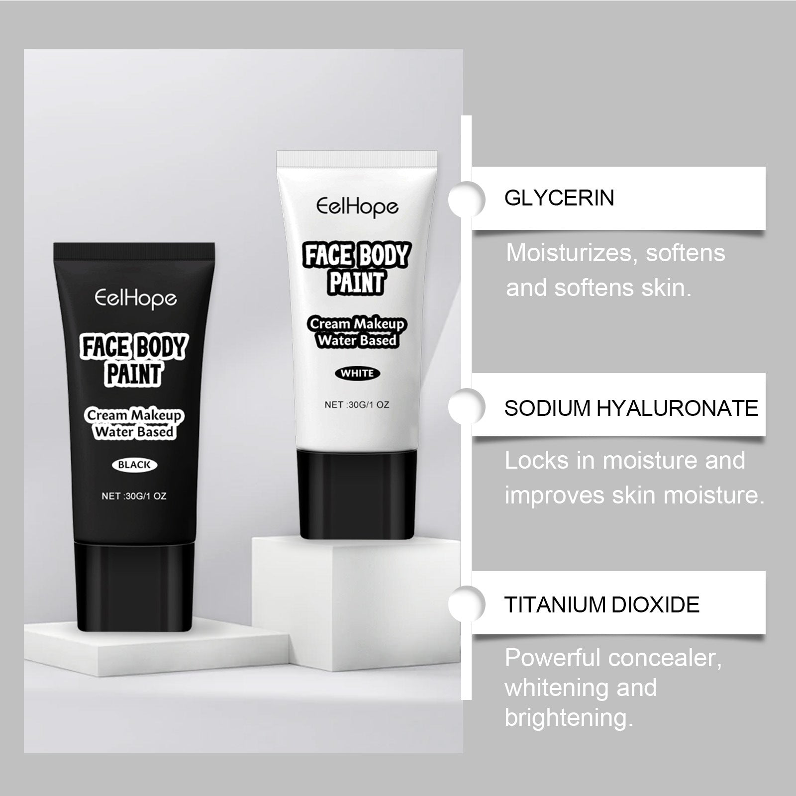 Black And White Foundation Painted Cream
