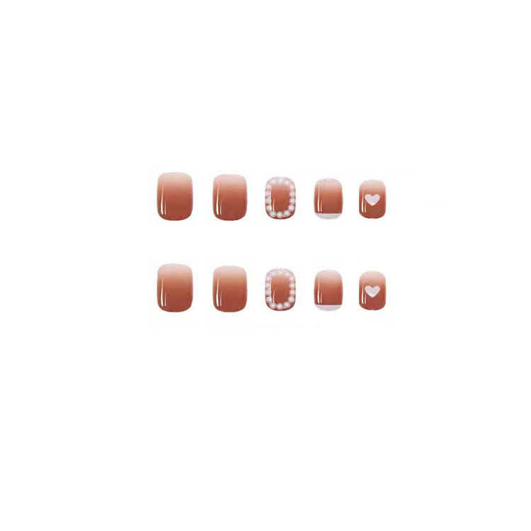 Gradient Pearl Butterfly Nail Piece