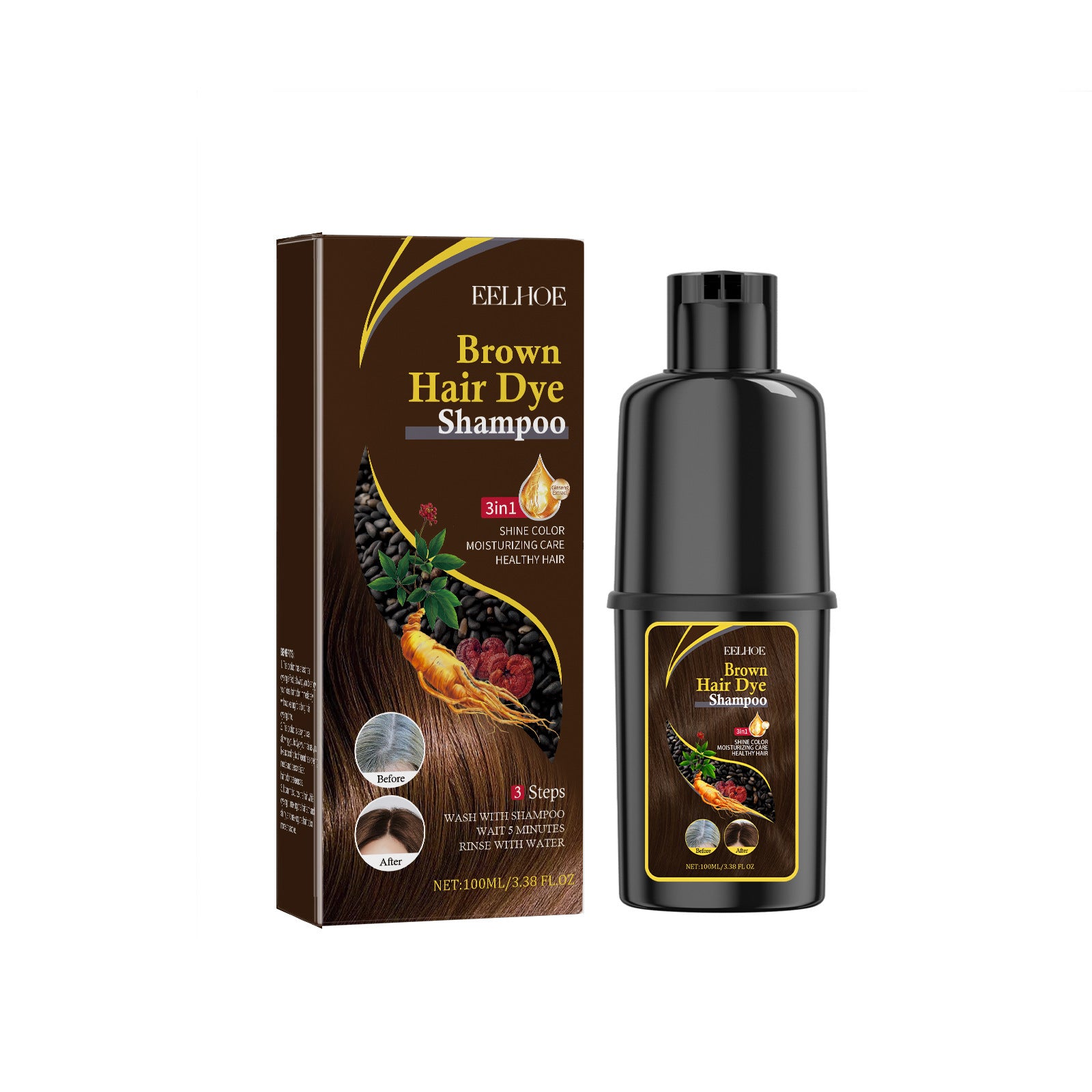 Eelhoe Black Hair Hair Shampoo Mild And Non-irritating Moisturizing