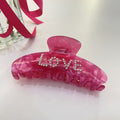 Spot Drill LOVE Hair Accessories Letters LOVE Barrettes High Sense