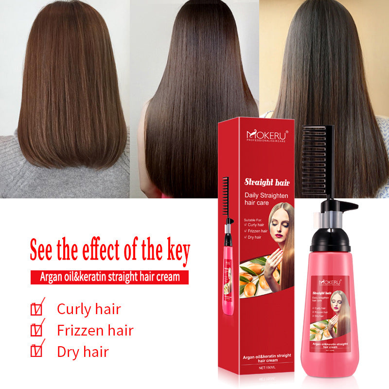 A Comb Straight Free  PullFree  Clip Straightening Cream