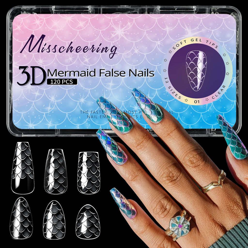 Misscheering 3D Scale Long Shaping Nail Tip
