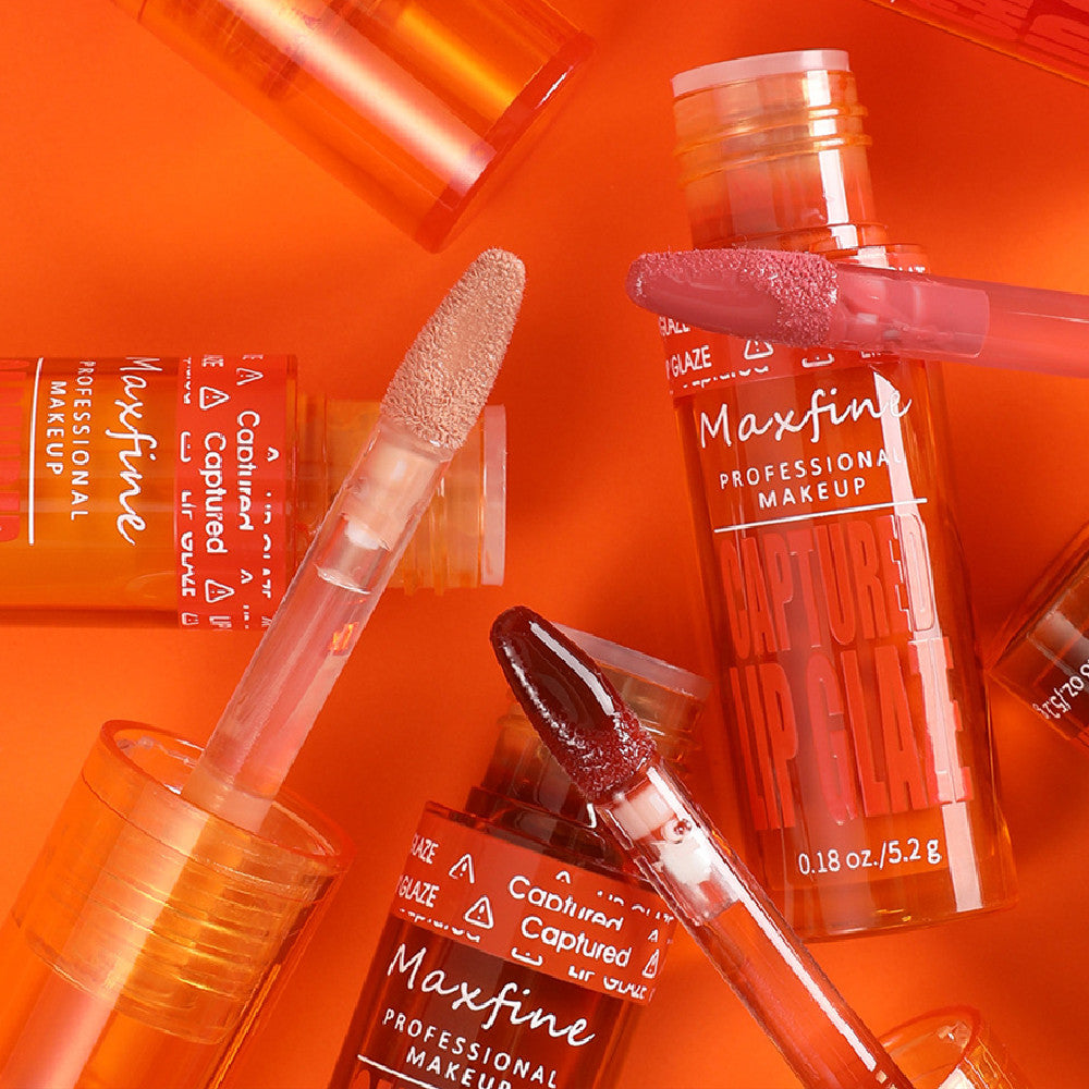 Amber Lip Glaze Set Mirror Nonstick Cup