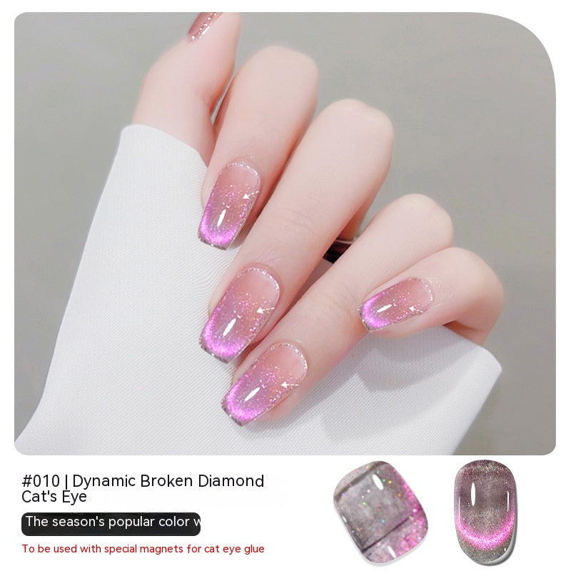 Zhiyana Gel Nail Polish White Cat Eyes Phototherapy Plastic