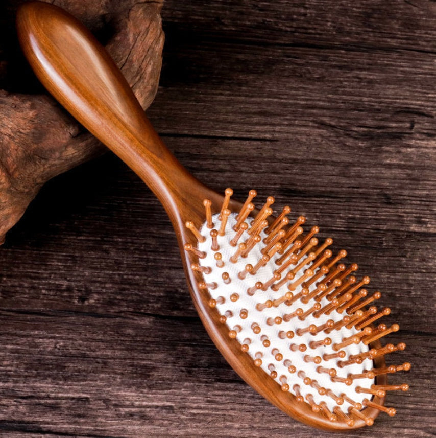 Natural Sandalwood Air Cushion Comb Bag Comb