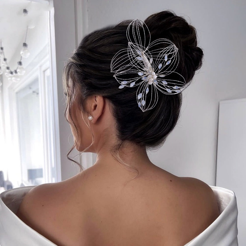 Antique Accessories Bridal Headdress Hollow Leaf Hair Comb