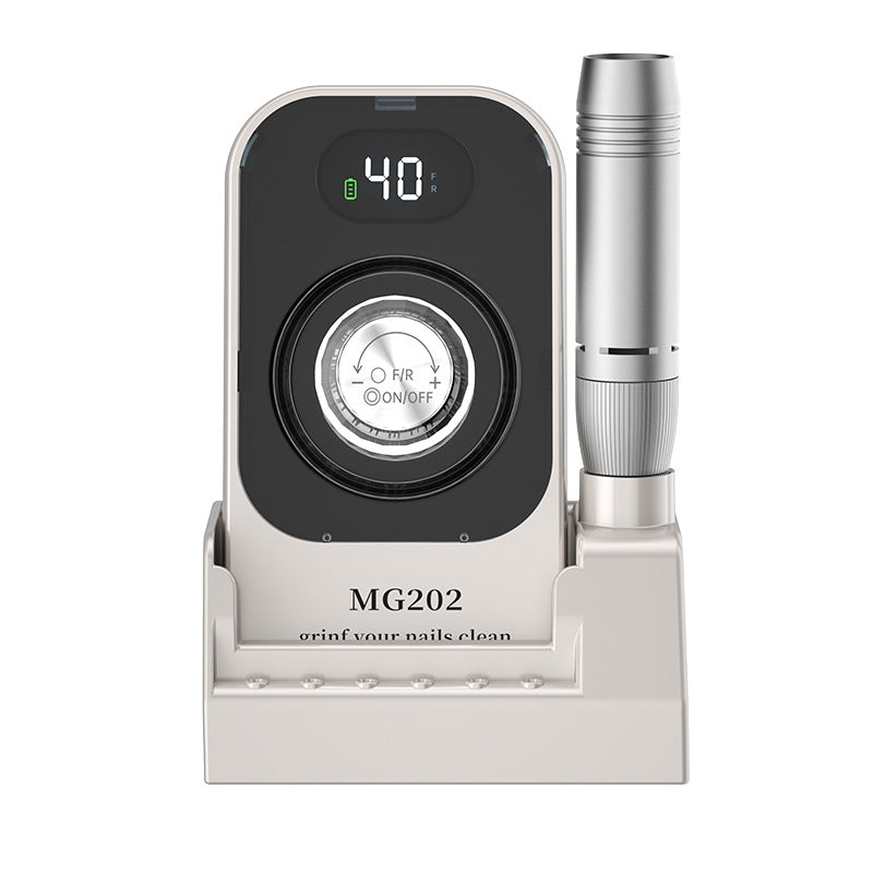 MG202 Cross-portable Rechargeable Desktop Nail Removal And Polishing Integrated Polishing Machine Colorful Light