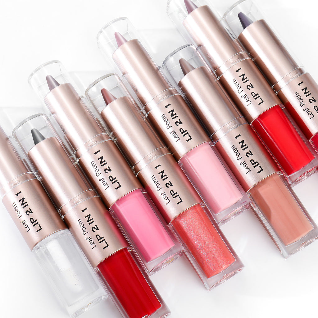 Dual-ended 2-in-1 Makeup Lip Glaze