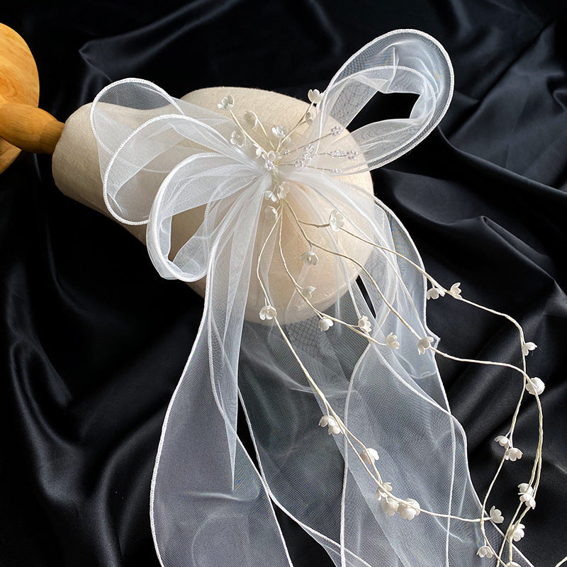 Mesh Handmade Veil Aesthetic Temperament Side Clip