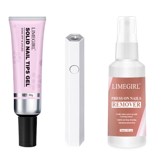 LimeGirl Manicure Solid State Nail Tip Wear Nail Glue