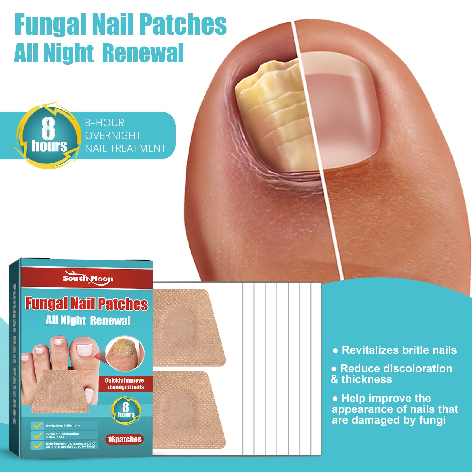 South Moon Nail Care Night Patch Soft Nail Thickening