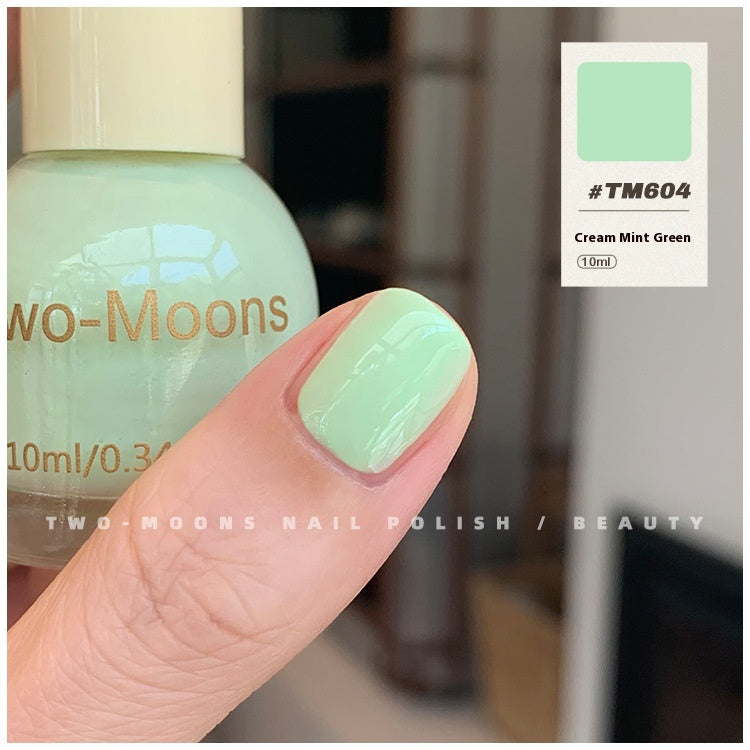 Two-Moons Pure Color Sequins Nail Polish Baking-free And Tear-free