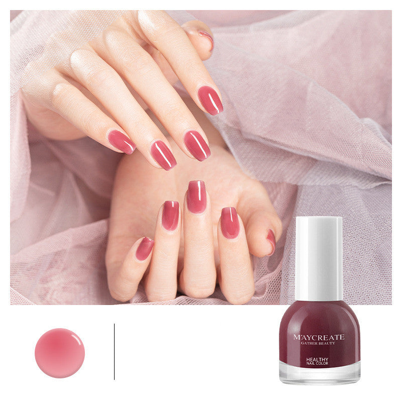 Maycreate Nail Polish Female Long-lasting Tear-free Baking Free Transparent Net Red Summer Nail Polish