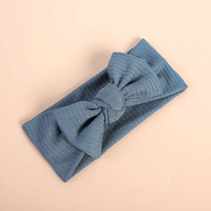 Baby Knitted Stretch Non-marking Bow Hair Tie