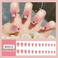 Red And White Love Gradient Sweet And White Nail Stickers