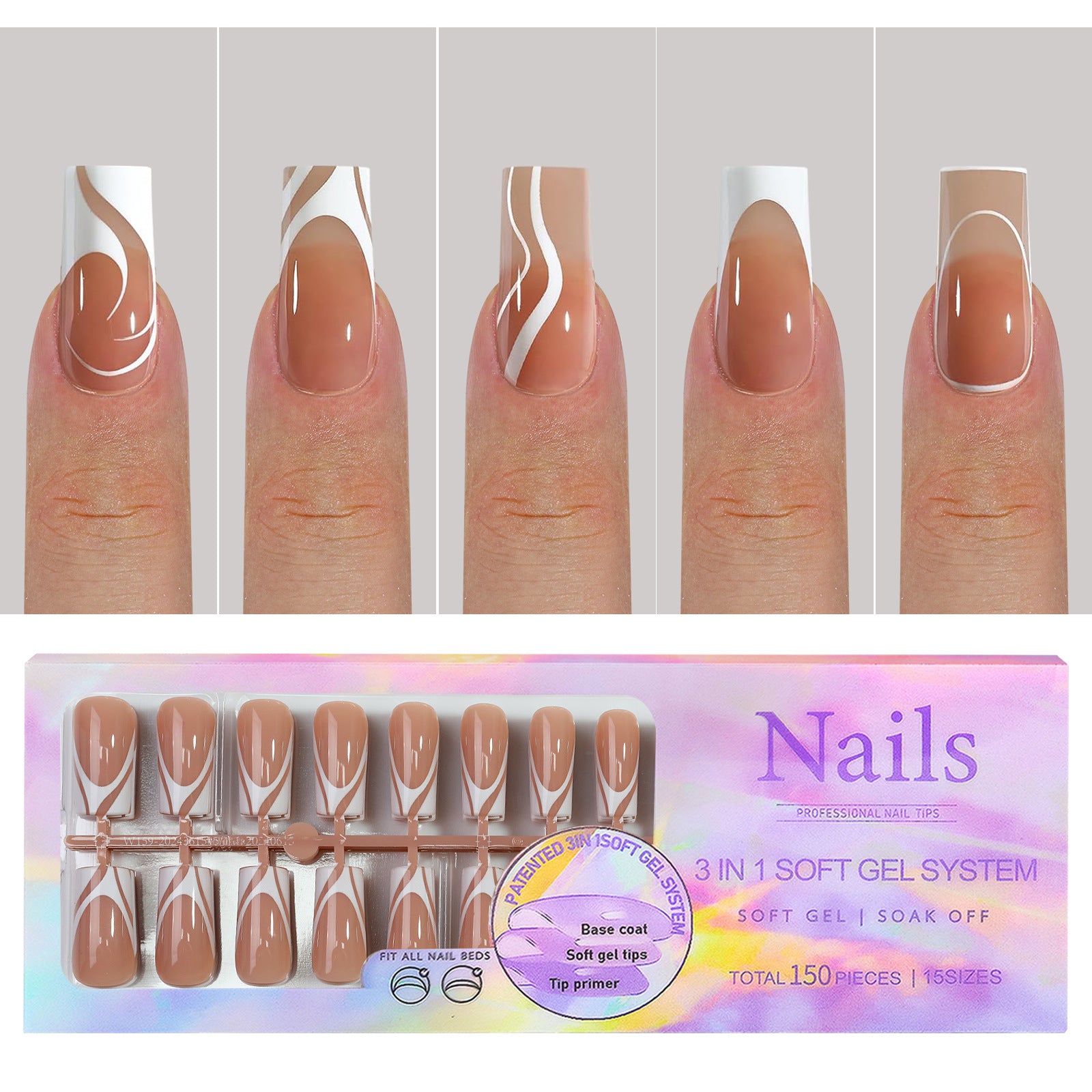 Manicure Wear Nail French Seamless Wear Nail Detachable