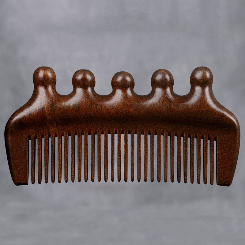 Portable Golden Sandalwood Multifunctional Meridian Massage Comb