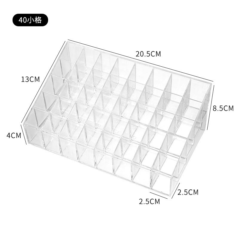 Lipstick Organizer,Small Clear Plastic Compact Lip Gloss Chapstick Perfume Sample Mascara Holder With 9,24,36,40 Slots