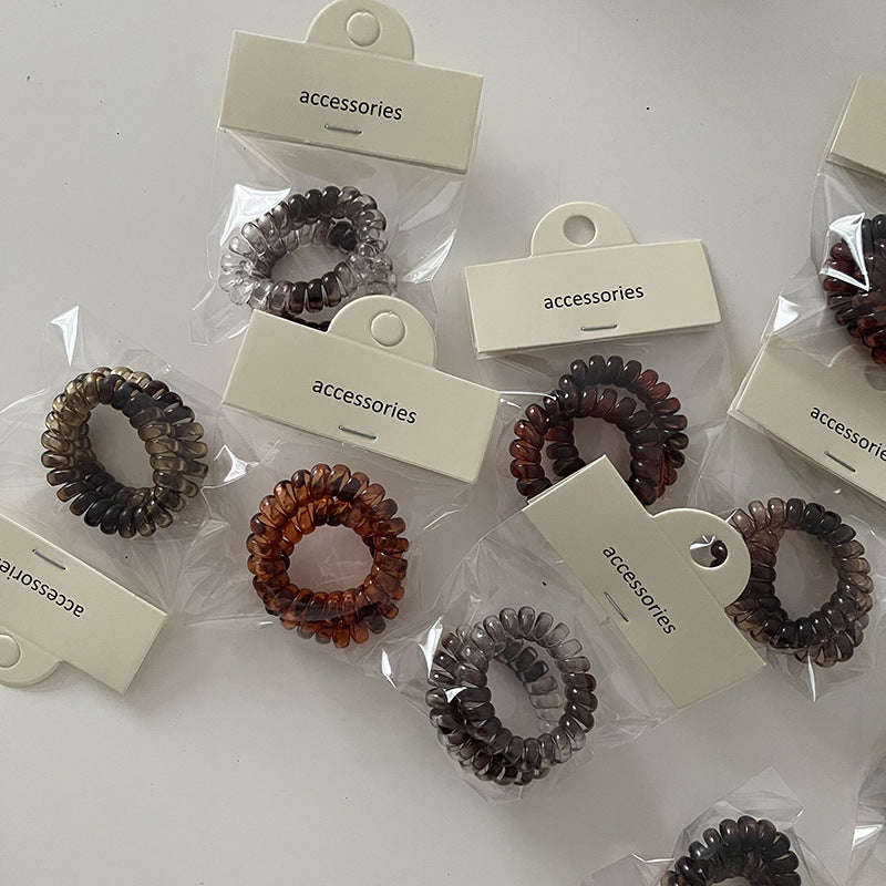 Women's Summer High-end Telephone Cord Hair Rope Set