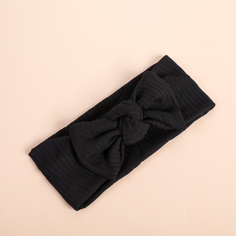 Baby Knitted Stretch Non-marking Bow Hair Tie