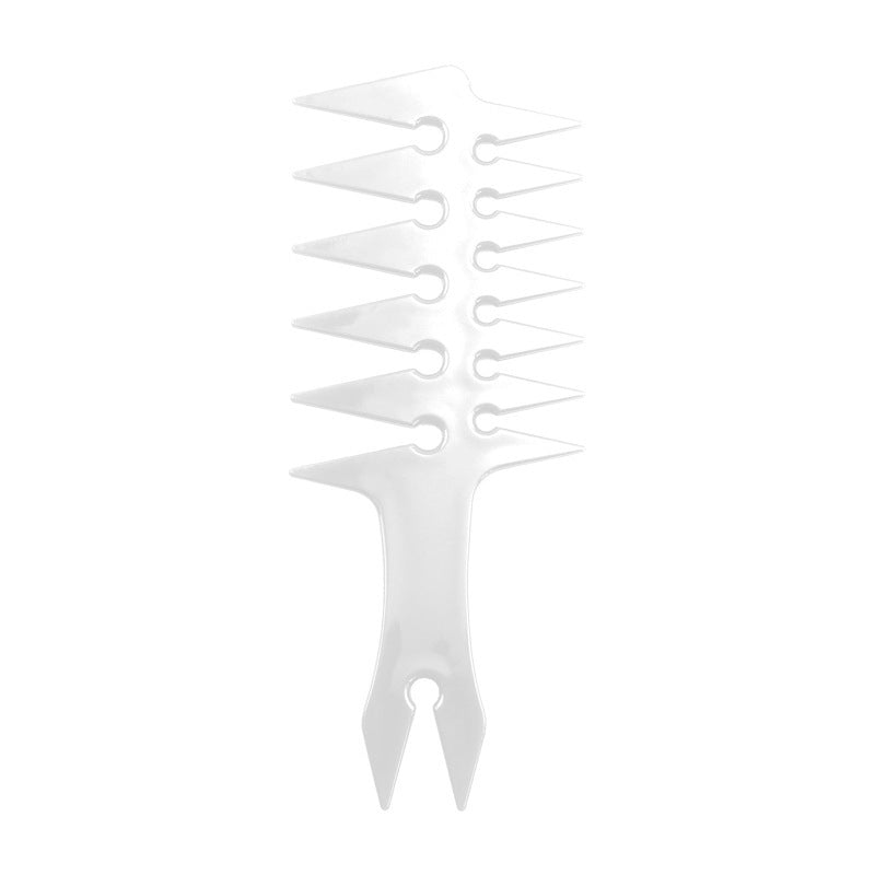 Men's Retro Electroplating Double-sided Oil Head Texture Comb Barber Big Back HeadHead Wide Tooth Fluffy Shape Comb