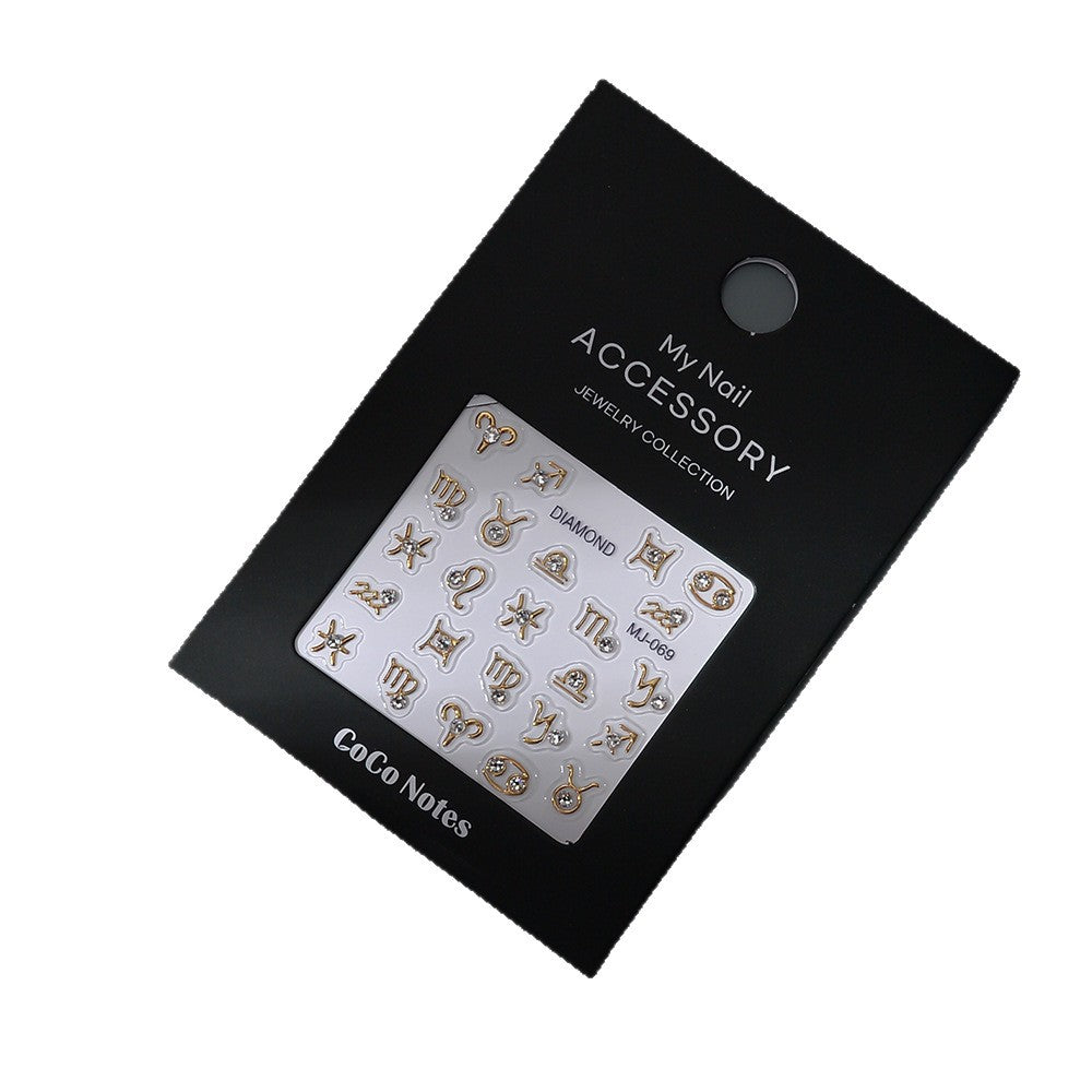 My Nail Accessories Constellation High-grade Exquisite Adhesive Relief Nail Sticker