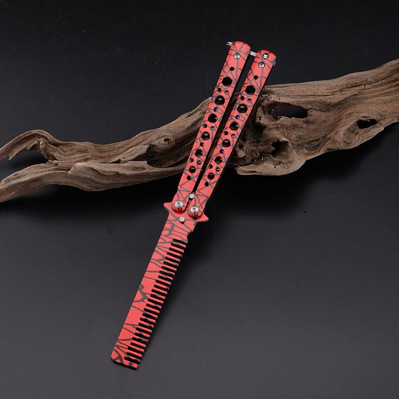 Folding Butterfly Comb Knife Stainless Steel Practice