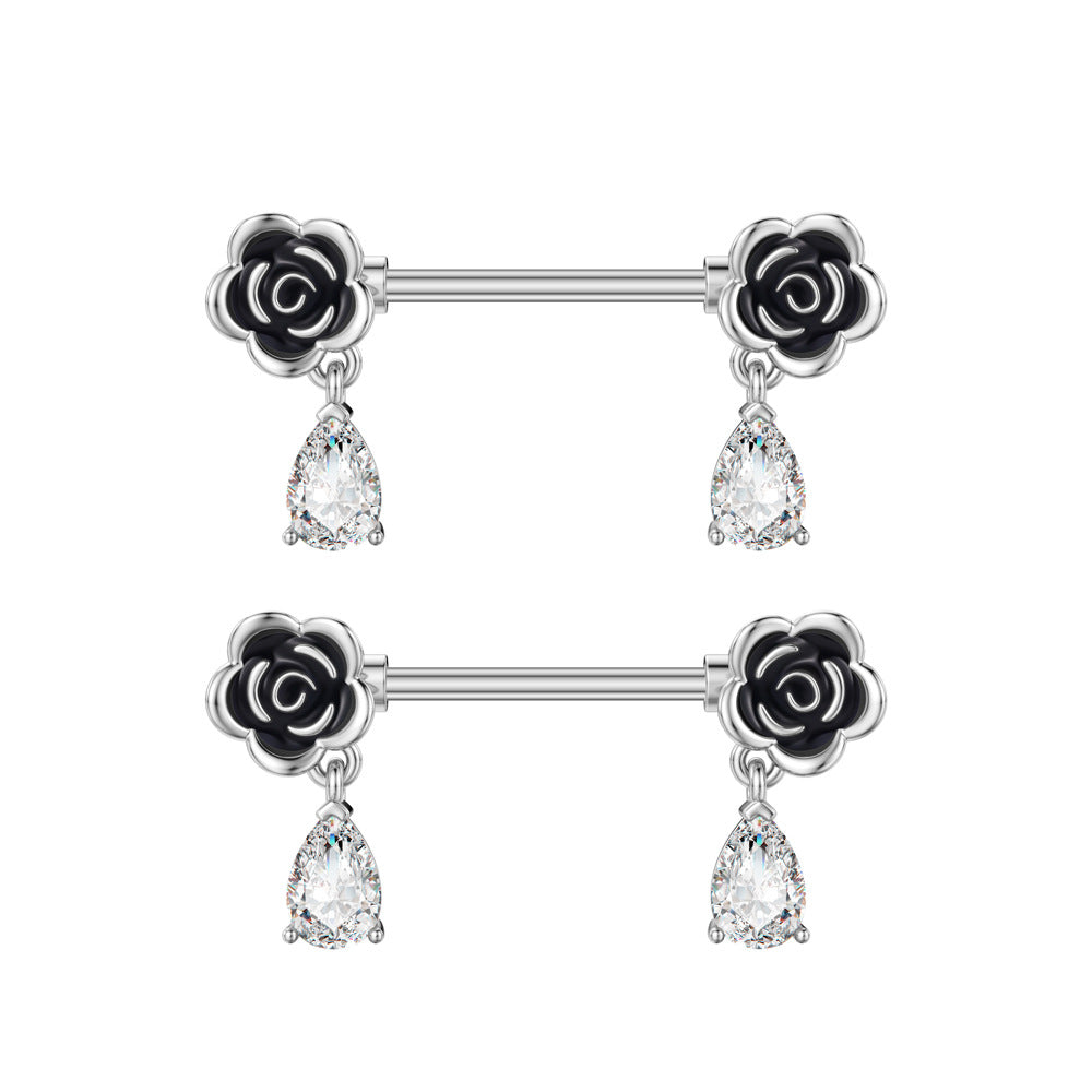Fashion Zircon Adhesive Nail Piercing Jewelry