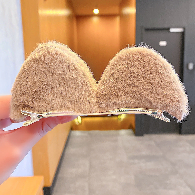 Cos Props Korean Hair Accessories Plush Hairpin