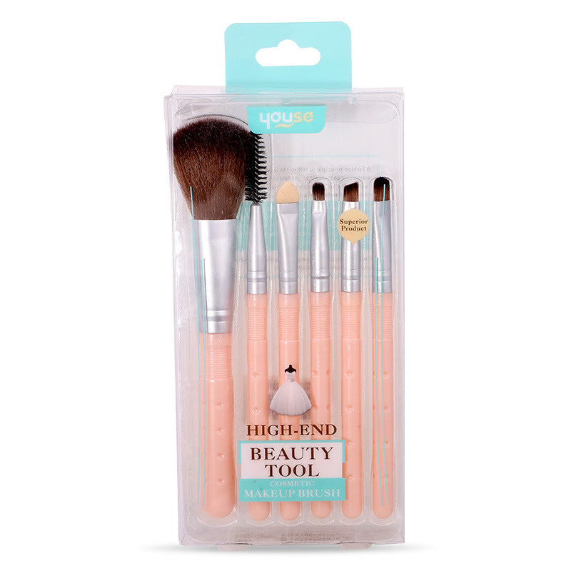 Youse Set Of 6 Loose Powder Blush  Eye Shadow Brush Stick