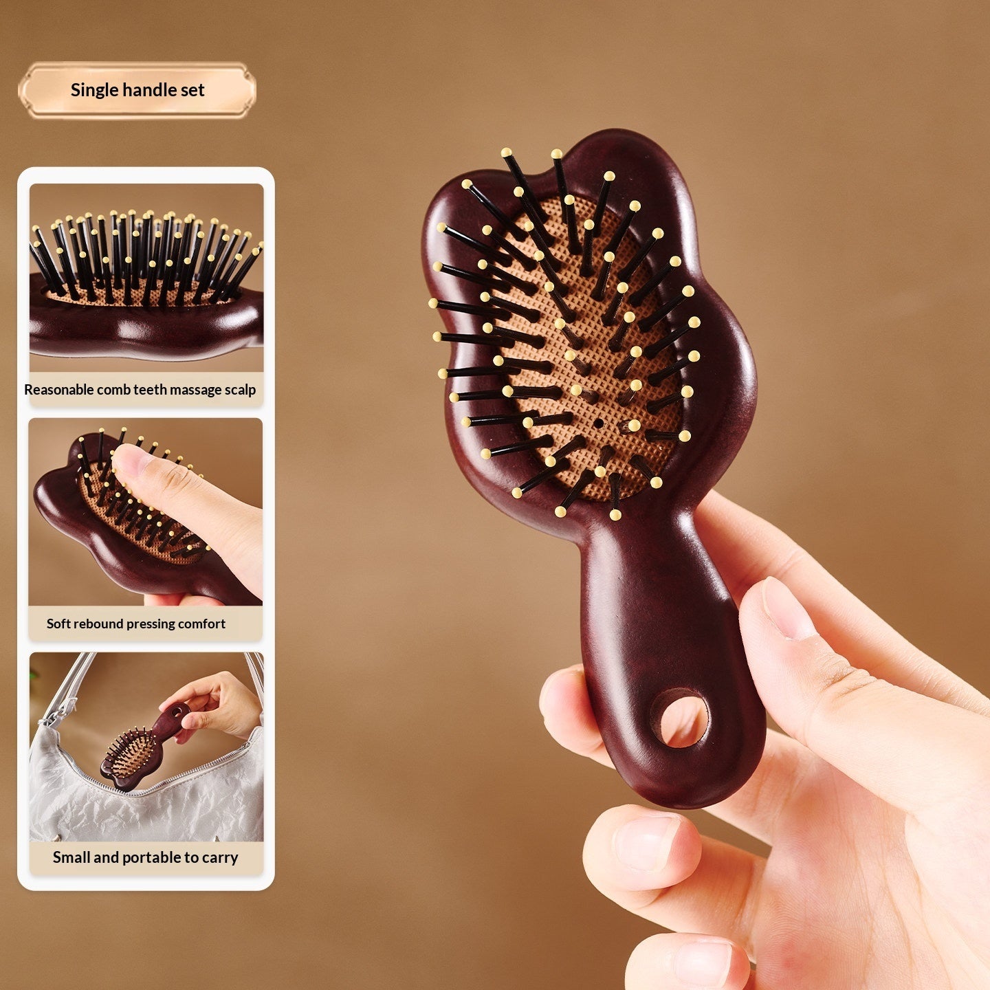 Portable Hair Straightening Head Massage Comb For Womens Home Use