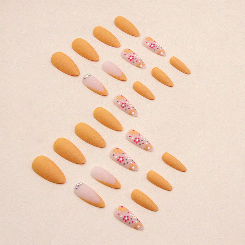 Round Head Almond Nail Matte Texture