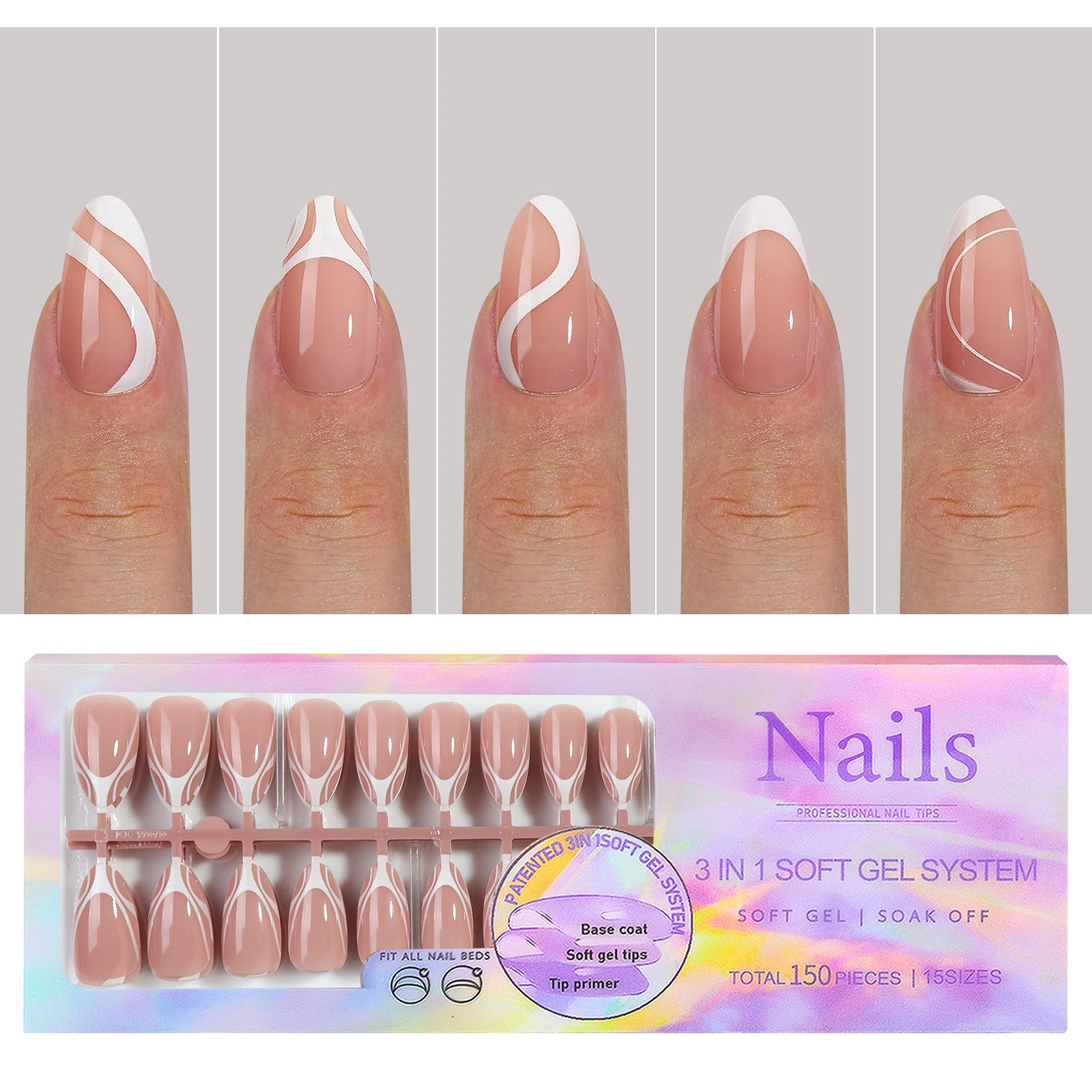 Manicure Wear Nail French Seamless Wear Nail Detachable