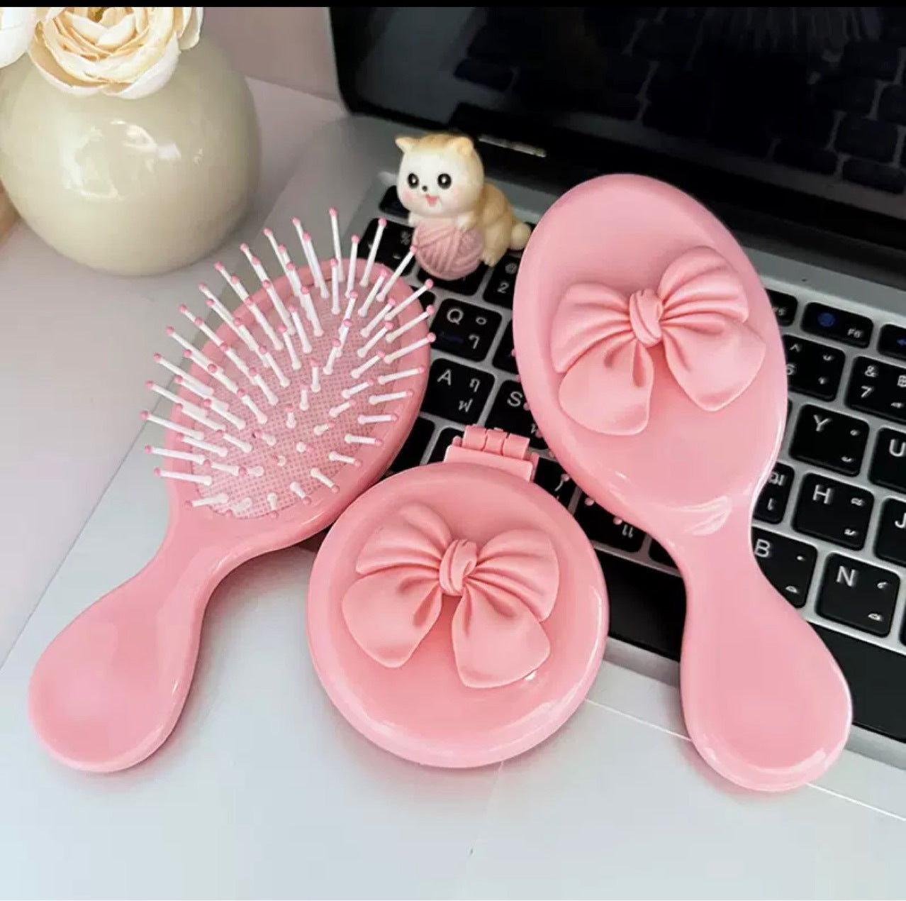 Cartoon Cute Folding Airbag Comb Mini Hairdressing Mirror