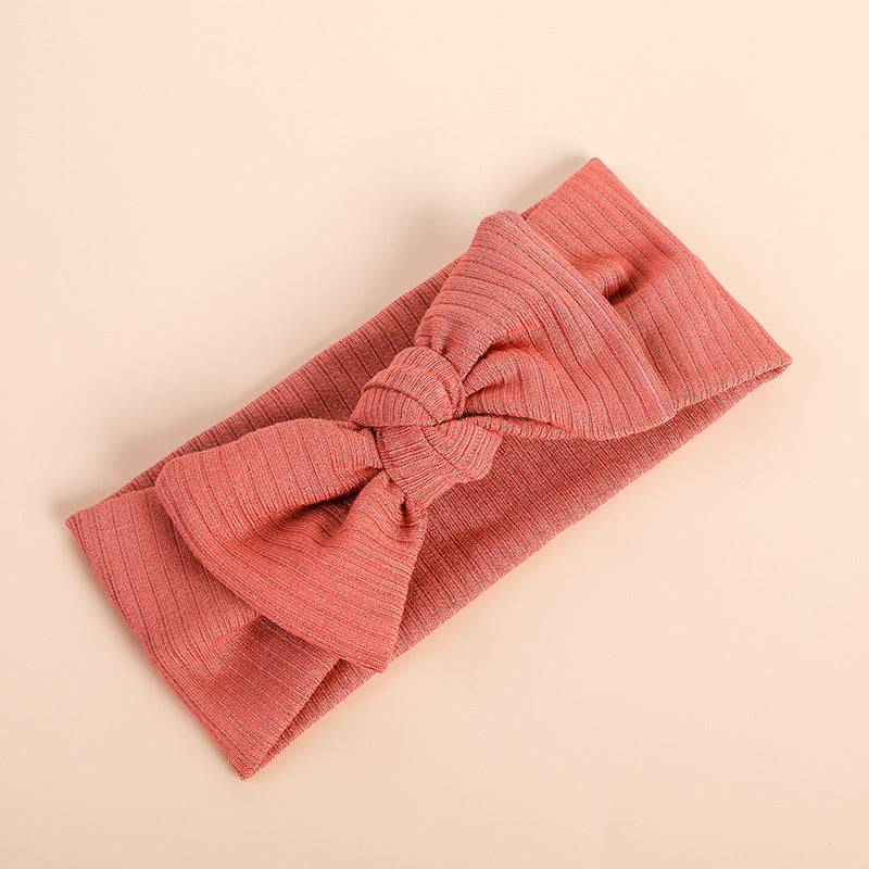 Baby Knitted Stretch Non-marking Bow Hair Tie