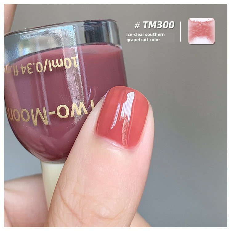 Two-Moons Summer Nail Polish Baking-free Non-tearing Jelly Juicy Grape Amber Strawberry Chopsticks