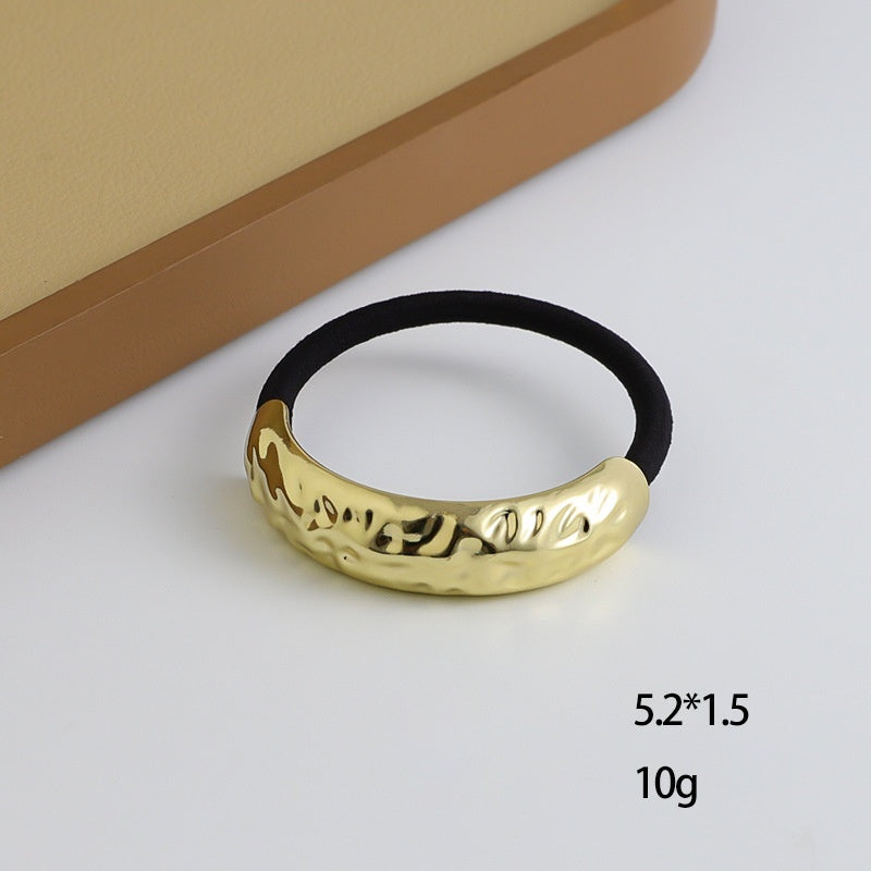 European And American Cold Style Geometric Metal Concave-convex Stretch Retro Head Rope