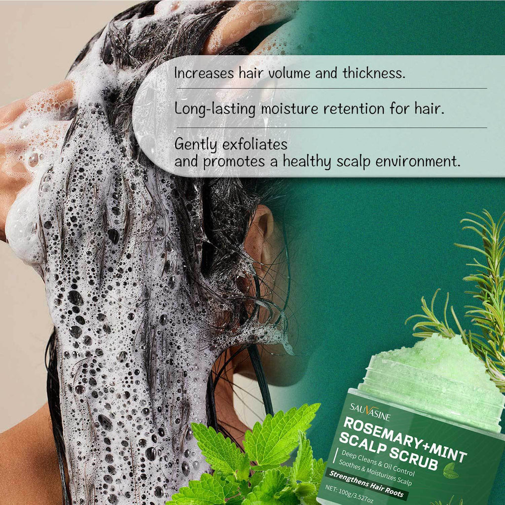 Rosemary Mint Scalp Scrub Shampoo With Massage Comb
